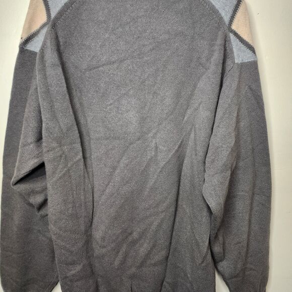 N Peal 100% Cashmere Sweater V Neck Argyle Mens XL Old Money Hand Laid Scotland - Picture 7 of 12